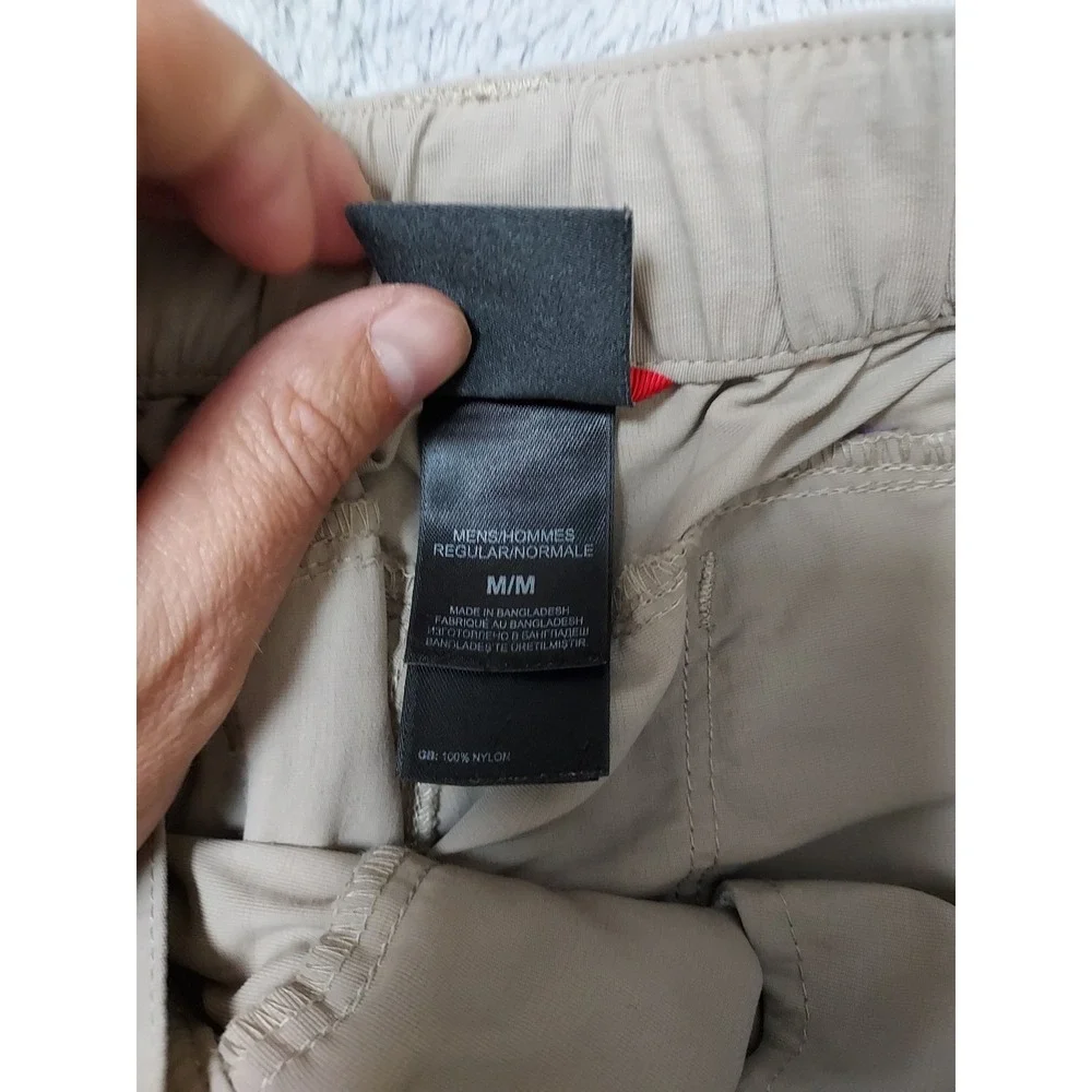 The North Face Pants Mens Medium Convertible Hiking Cargo Tan Cargo Belted Hike